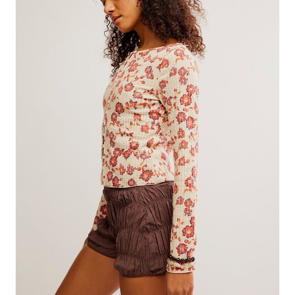 🆕 FREE PEOPLE Tilly Printed Long Sleeve Cardi / Tea Combo - Picture 3 of 5